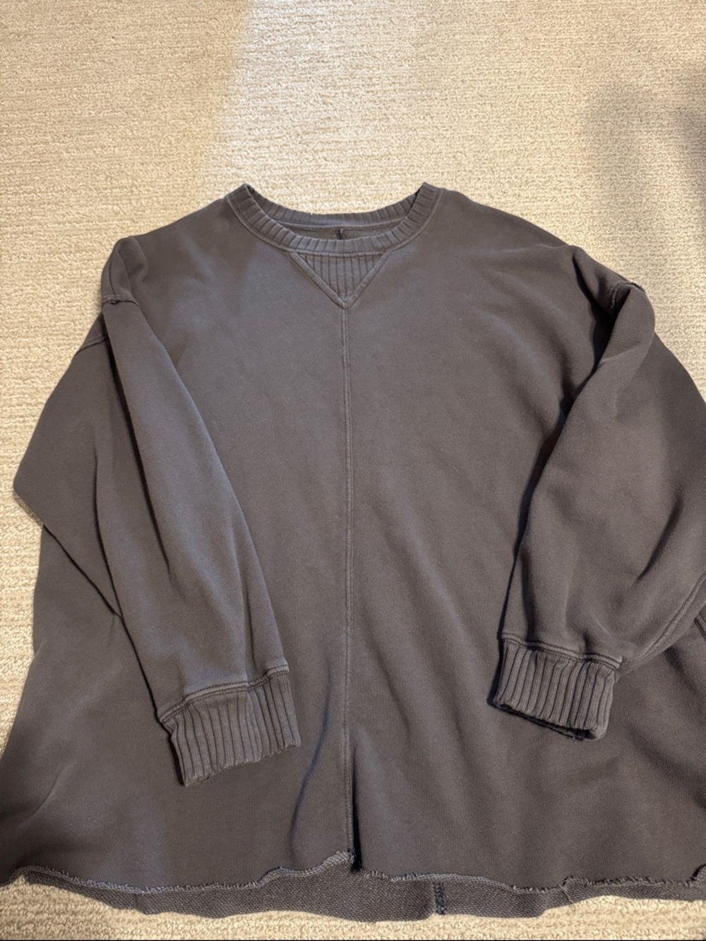 aerie Men's Black Crewneck Pullover Sweatshirt